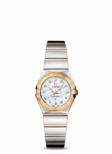 Omega Constellation Quartz 24 Polished Stainless Steel / Yellow Gold / MOP 123.20.24.60.55.004 (12320246055004)